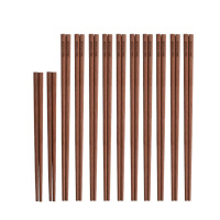 美厨筷子原木实木天然家用铁木筷子12双装MCK1475