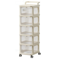 美厨置物架五层厨房置物架层架落地架抽屉储物柜MCZW9371