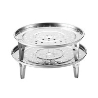 美厨蒸架2件套304不锈钢蒸笼蒸架蒸屉蒸格蒸盘蒸片MCPJ0096