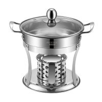 美厨酒精炉火锅16cm酒精炉小火锅304钢配火锅勺MCT762