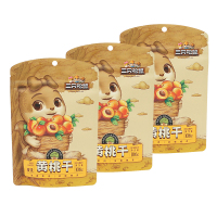 三只松鼠黄桃干休闲零食果脯蜜饯水果干黄桃干106g*3袋