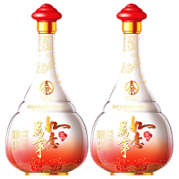 五粮液白酒万事如意人和福52度浓香型白酒500ml*2瓶