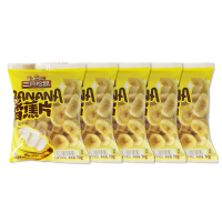 三只松鼠香蕉片休闲零食蜜饯香脆香蕉干水果干70g*5袋