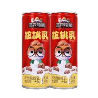 三只松鼠核桃乳植物蛋白饮料罐装便携休闲零食240ml*2罐