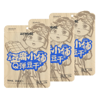 三只松鼠Q弹豆干甜辣味辣条豆腐干即食小吃休闲零食100g*3袋