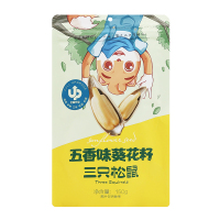 三只松鼠五香味葵花籽休闲零食坚果香脆瓜子小吃150g*1袋