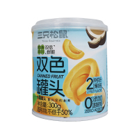 三只松鼠双色水果罐头椰果水果夏天解馋即食便携小吃300g*1罐