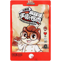 三只松鼠手撕鸭肉麻辣味独立装便携小吃休闲解馋零食80g*1袋