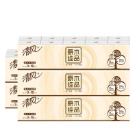 清风手帕纸原木纯品舒软细腻纸巾10包5条B66ACM13