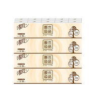 清风手帕纸原木纯品细腻厚实纸巾10包4条B66ACM13