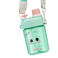 希乐水杯560ml便携塑料杯吸管杯果汁杯XL-2372丝兰青