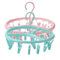 茶花衣架防风防滑坚固耐用承重力强圆形款6710(颜色随机)