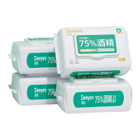 德佑酒精湿巾40抽*4包质地柔软携带方便2001DYWP929