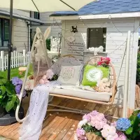 紫叶室外秋千小院阳台单双人秋千院子花园庭院吊椅户外露台秋千椅