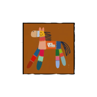 茹洋 儿童房多巴胺色彩挂画卧室房间 个