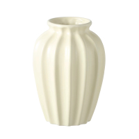 茹洋 法式陶瓷花瓶高级感水养插花复古美式玫瑰鲜花客厅摆件白色奶油风 个