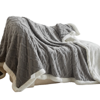 铭思沃毛毯180*200cm条 灰