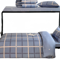 铭思沃床单款三件套1.2m床 格子灰 套