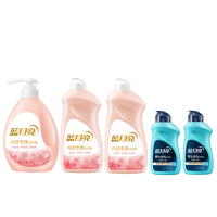 蓝月亮【内衣洗组合C】500g樱花内衣专用洗衣液泵装+500g内衣翻盖装*2+80g男士内衣旅行装*2 81000993