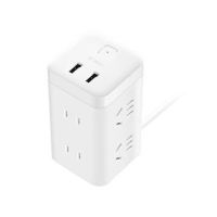 公牛魔方插座usb转换器多插位接线板排插桌面插座多孔插线板家用插排立式拖线板6插位+2USB大魔方1.8米UU2126