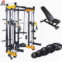 康力强KLQ6018综合训练器史密斯机大飞鸟深蹲卧推架健身房龙门架单机+100KG杠铃片+Q5训练凳