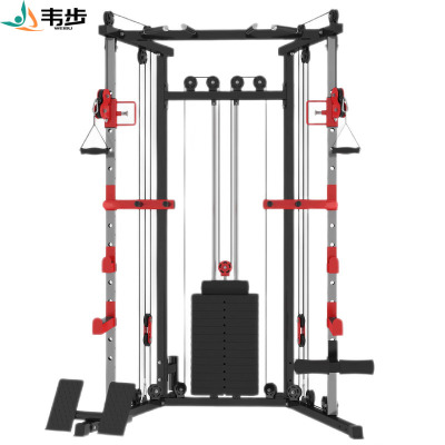 韦步小飞鸟龙门架综合训练器家用室内家庭多功能健身器材卧推深蹲架豪华款+1.8米杠铃杆+80KG杠铃片