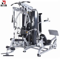 康力强KLQ-2017四人站综合训练器家用多功能健身房器材大型力量大飞鸟训练组合套装 KLQ-2017银黑色款