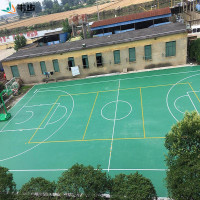 韦步篮球场地胶室外弹性运动地板羽毛球场地PFO户外专用塑胶地垫