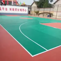 康力强篮球场地漆羽毛球场弹性聚氨酯硅pu球场材料篮球场地水性硅PU面漆