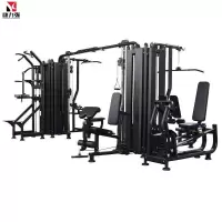 康力强KLQ-4000商用八方位多功能综合力量训练器械高低拉蹬腿8人站