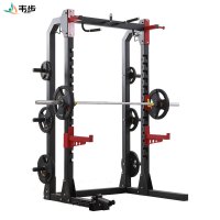 韦步健身房专业悍马框式深蹲卧推架商用一体自由杠铃龙门架家用多功能深蹲架+2.2米杆+80公斤铃片