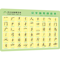 [M]少儿认知学习卡 汉字偏旁部首表-9787540159856