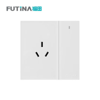 福田 开关插座 插座大面板电源墙壁暗装 1开3孔16A 单位:个