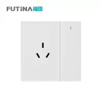 福田 开关插座 插座大面板电源墙壁暗装 1开3孔16A 单位:个