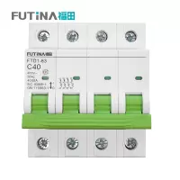 福田 小型断路器空开 家用空气开关小型断路器不带漏保 4P40A 单位:个