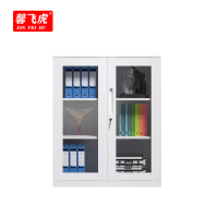 馨飞虎文件柜资料柜矮柜1090玻璃对开/台