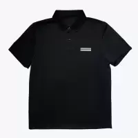 尘界黑色POLO衫男2025夏季新款商务翻领短袖T恤