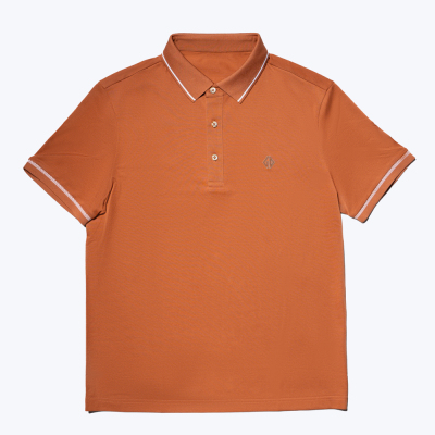 尘界男装纯色短袖POLO衫男2025夏季新款商务休闲修身翻领高端T恤