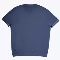 尘界潮牌短袖针织衫男夏季薄款休闲打底衫时尚圆领t恤毛衣