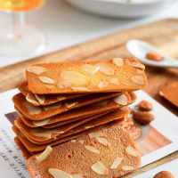 浔隐山 扁桃仁脆片 坚果糕点零食小吃下午茶特产追剧 135g/盒