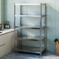 家用微波炉多层置物架不锈钢6层厨房收纳架夹缝锅架蔬菜储物