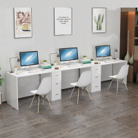 简易电脑桌台式学生写作学习桌带抽屉书桌工作台三人家庭桌