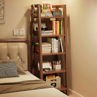实木书架简约家用落地置物架客厅靠墙储物柜卧室床边墙角简易书柜