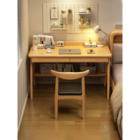 实木书桌简约抽屉学习桌学生家用儿童写字桌初中生卧室台式电脑桌