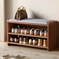 实木入户换鞋凳软包坐垫家用小户型穿鞋凳进门可坐式鞋凳鞋柜一体