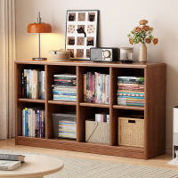 实木书架格子柜落地置物架家用储物收纳展示架客厅一体靠墙书柜