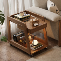 实木边几可移动带轮沙发边柜小茶几简易床头小推车家用客厅茶水柜