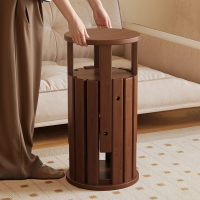 实木凳子家用可叠放圆凳叠叠乐客厅餐桌板凳四合一组合可移动椅子