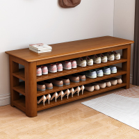 全实木换鞋凳家用门口长条凳简约鞋架入门鞋柜一体进门可坐穿鞋凳