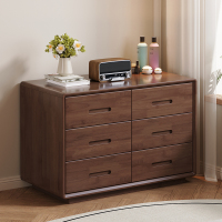 实木三六斗柜简约现代客厅靠墙收纳柜卧室床尾储物柜大容量置物柜